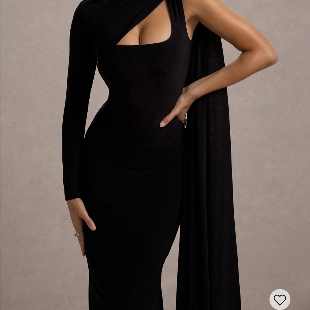 Chic One-Shoulder Black Dress